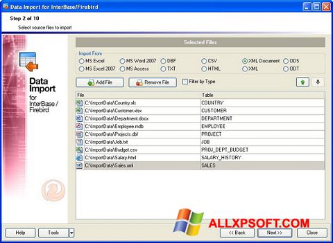 Skärmdump Firebird för Windows XP