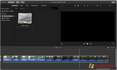 Skärmdump iMovie för Windows XP