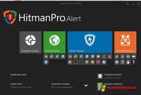 Skärmdump HitmanPro för Windows XP