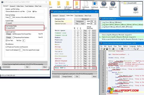 Skärmdump SciTE för Windows XP