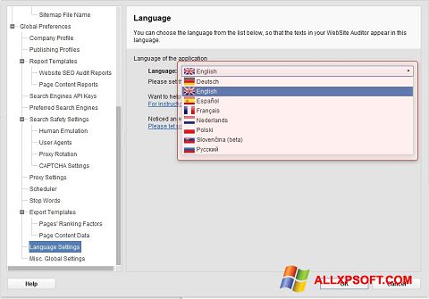 Skärmdump Site-Auditor för Windows XP