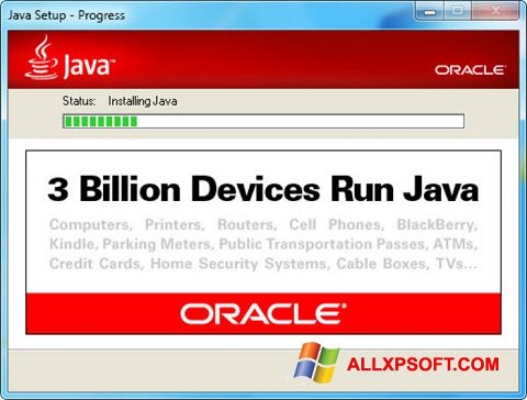 Skärmdump Java Runtime Environment för Windows XP