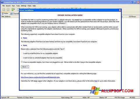 Skärmdump CommView for WiFi för Windows XP