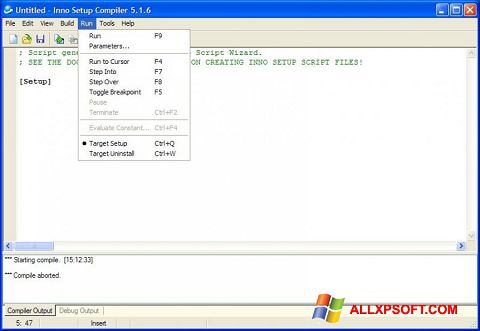 Skärmdump Inno Setup för Windows XP
