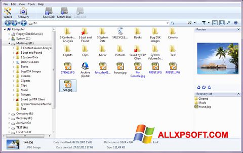 Skärmdump Magic Photo Recovery för Windows XP
