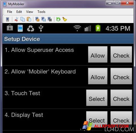 Skärmdump MyMobiler för Windows XP
