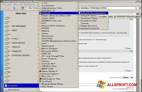 Skärmdump AviSynth för Windows XP