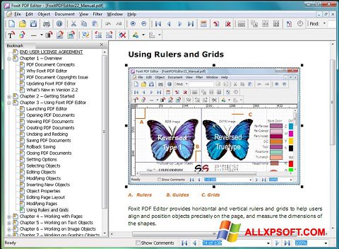 Skärmdump Foxit PDF Editor för Windows XP