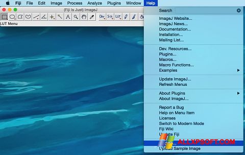 Skärmdump ImageJ för Windows XP