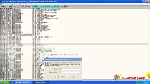 Skärmdump PDF2Word för Windows XP