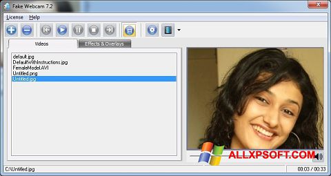Skärmdump Fake Webcam för Windows XP