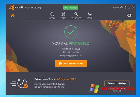 Skärmdump Avast Internet Security för Windows XP