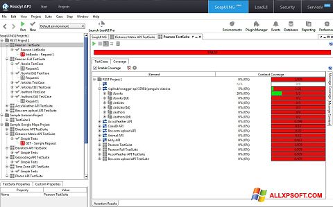 Skärmdump SoapUI för Windows XP