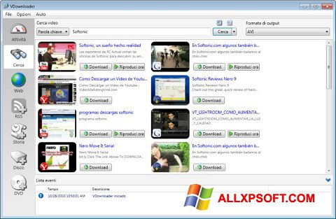 Skärmdump VDownloader för Windows XP