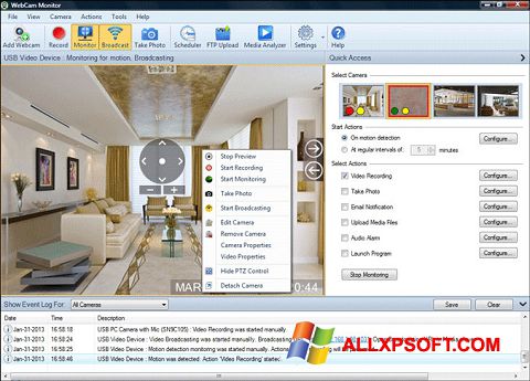 Skärmdump WebCam Monitor för Windows XP