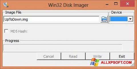 Skärmdump Win32 Disk Imager för Windows XP