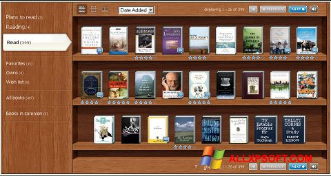 Skärmdump Bookshelf för Windows XP