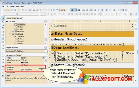 Skärmdump FastReport för Windows XP
