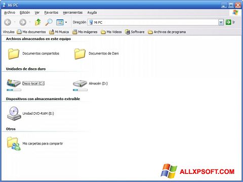 Skärmdump Vista Drive Icon för Windows XP