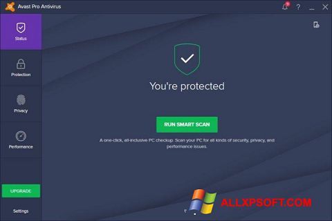 Skärmdump Avast! Pro Antivirus för Windows XP