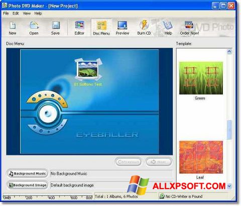Skärmdump DVD Maker för Windows XP