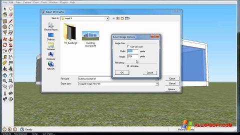 Skärmdump Google SketchUp för Windows XP