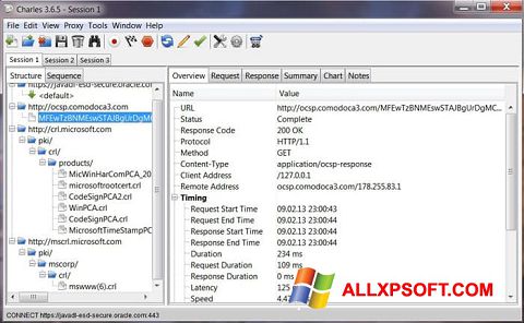 Skärmdump Charles för Windows XP