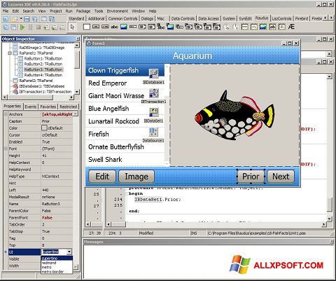 Skärmdump Lazarus för Windows XP