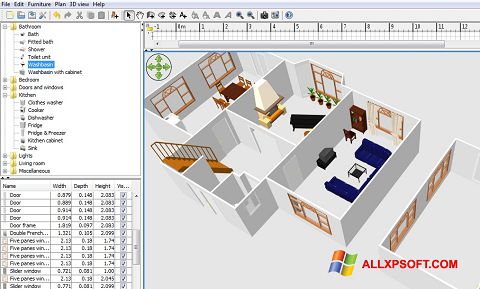 Skärmdump FloorPlan 3D för Windows XP