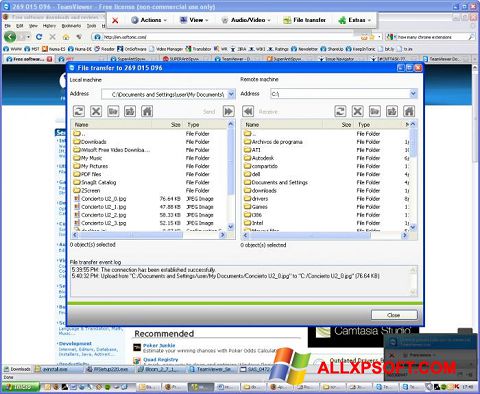 Skärmdump TeamViewer för Windows XP
