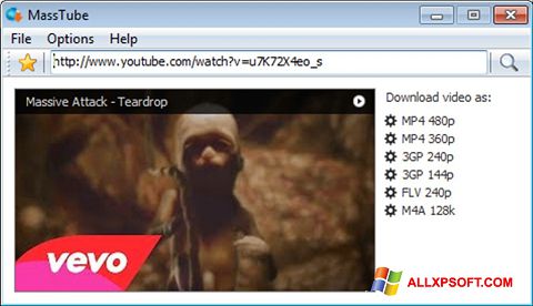 Skärmdump MassTube för Windows XP