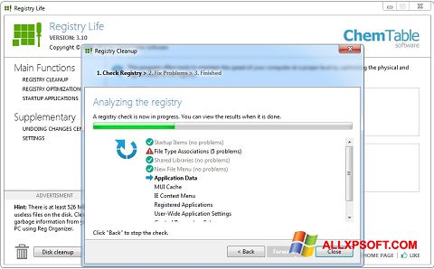 Skärmdump Registry Life för Windows XP
