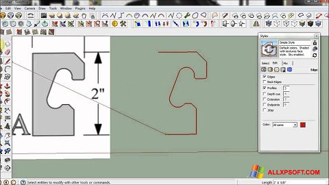 Skärmdump SketchUp för Windows XP