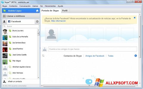 Skärmdump Skype Beta för Windows XP