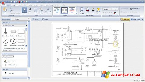 Skärmdump SmartDraw för Windows XP
