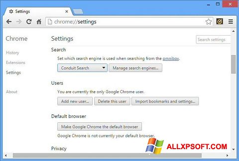 Skärmdump Chrome Cleanup Tool för Windows XP