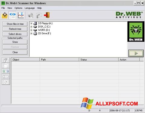 Skärmdump Dr.Web CureIt för Windows XP