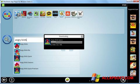 Skärmdump BlueStacks för Windows XP