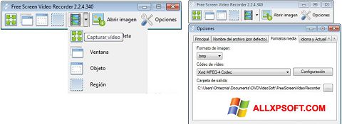 Skärmdump Free Screen Video Recorder för Windows XP
