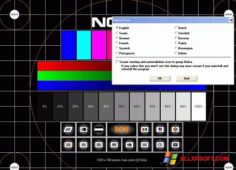 Skärmdump Nokia Monitor Test för Windows XP