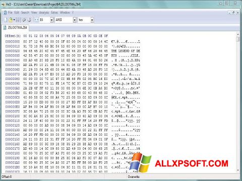 Skärmdump Hex Editor för Windows XP