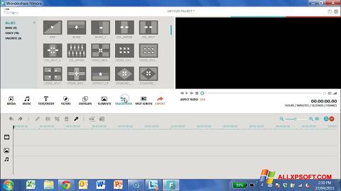 Skärmdump Wondershare Filmora för Windows XP