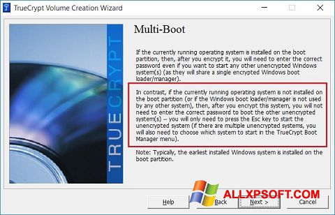 Skärmdump MultiBoot för Windows XP