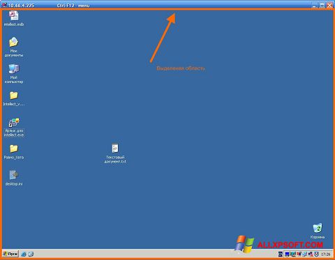 Skärmdump Radmin för Windows XP