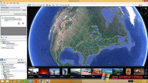 Skärmdump Google Earth för Windows XP
